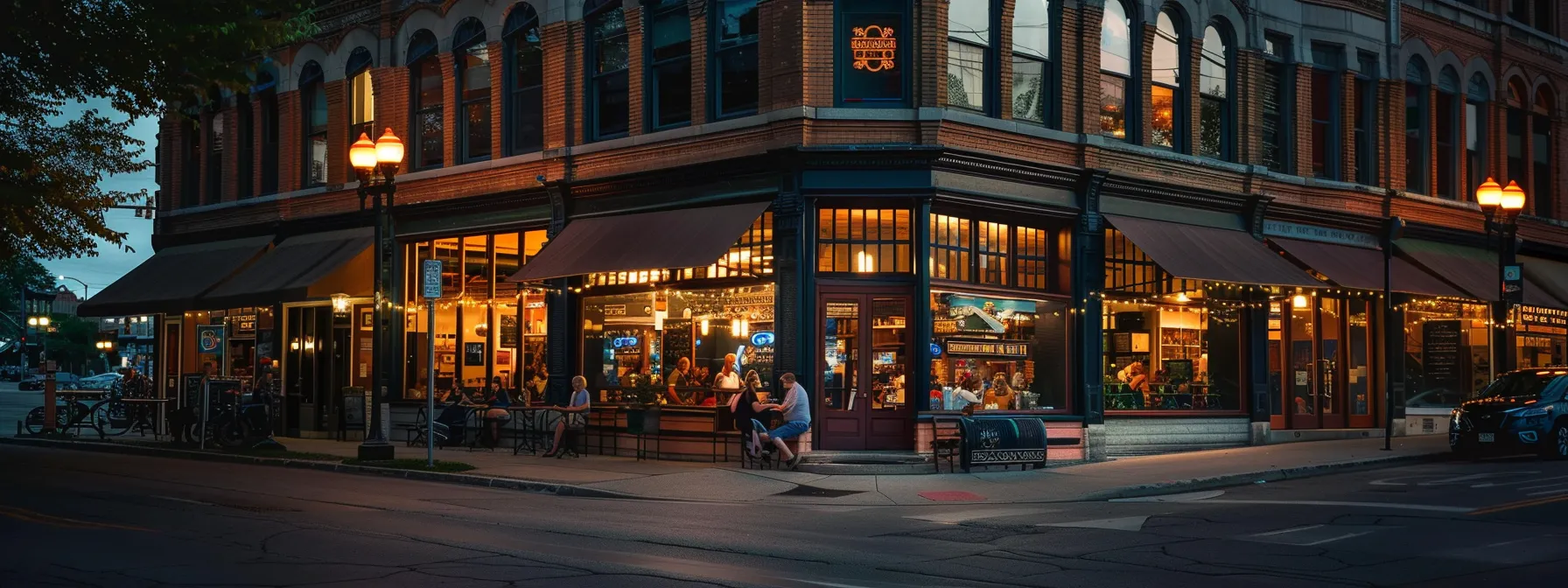 a bustling local enterprise in grand rapids, glowing with success after implementing kraft business systems' managed it solutions.