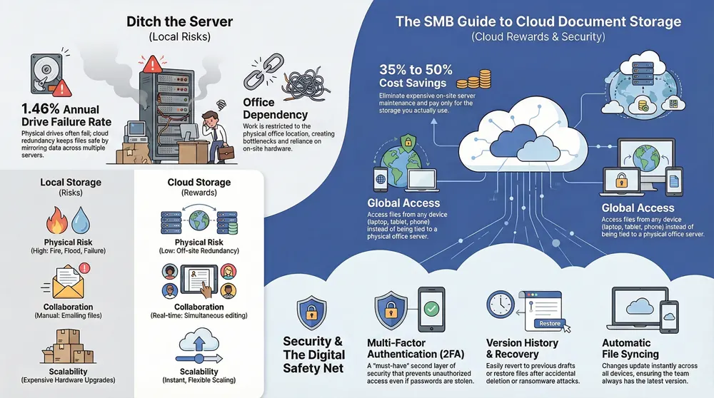 Cloud Document Storage Made Easy: No More Lost Files! Infographic about Cloud Document Storage Made Easy No More Lost Files!
