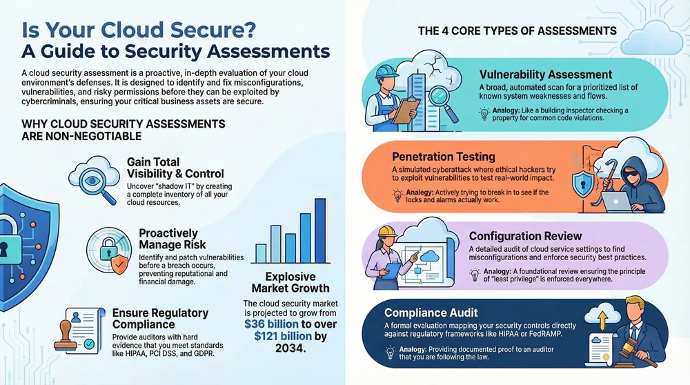 Mastering Cloud Security Assessments A Practical Guide Infographic about Cloud Security Assessments
