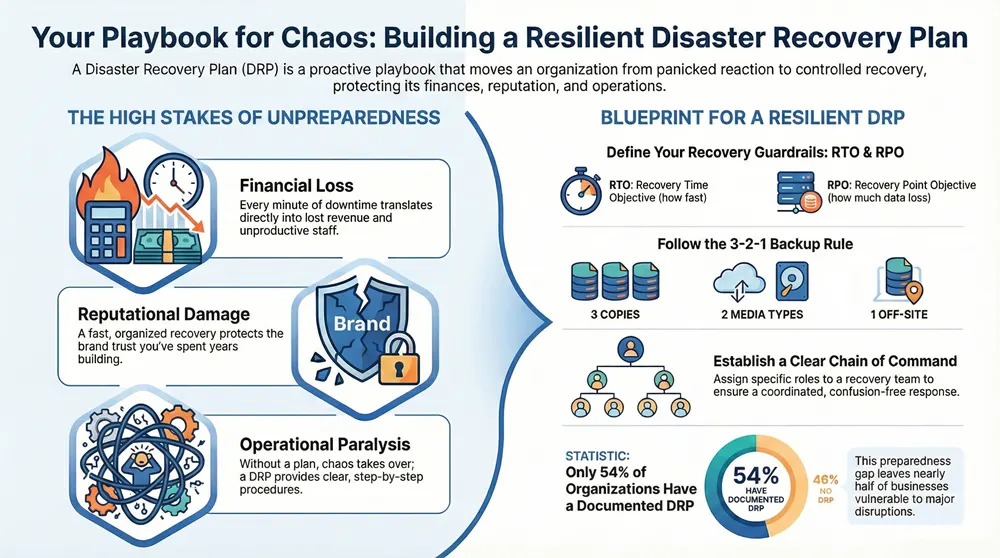 Your Essential Disaster Recovery Plan Template Infographic about Disaster Recovery Plan