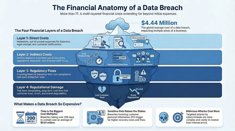 Data Breach Costs: Uncover the Real Financial Impact Infographic about Data Breach Costs