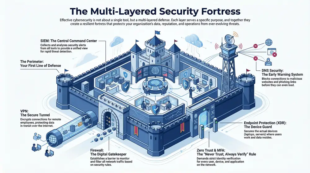 10 Different Types of Network Security to Implement in 2025 Infographic about Network Security