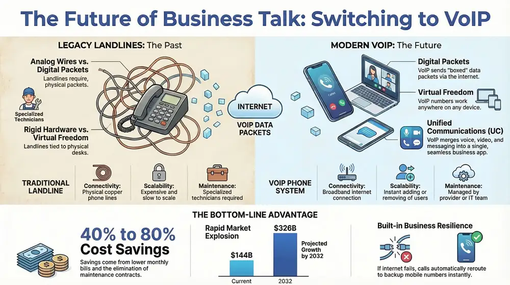 What is Voip Phone System: How It Works for Your Business Infographic about Voip Phone System